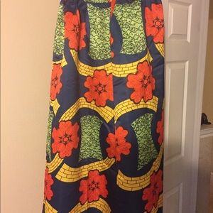 African print A line skirt.